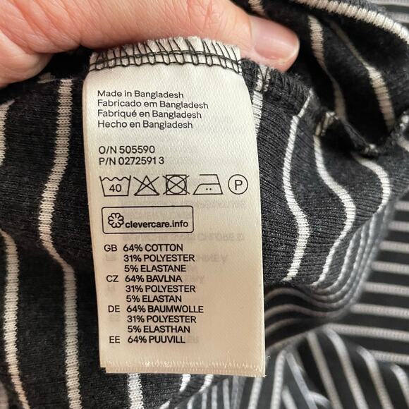 H&M Divided Striped Gray Maxi Dress, Women's M Casual Comfort Coastal Minimalist - Picture 7 of 7